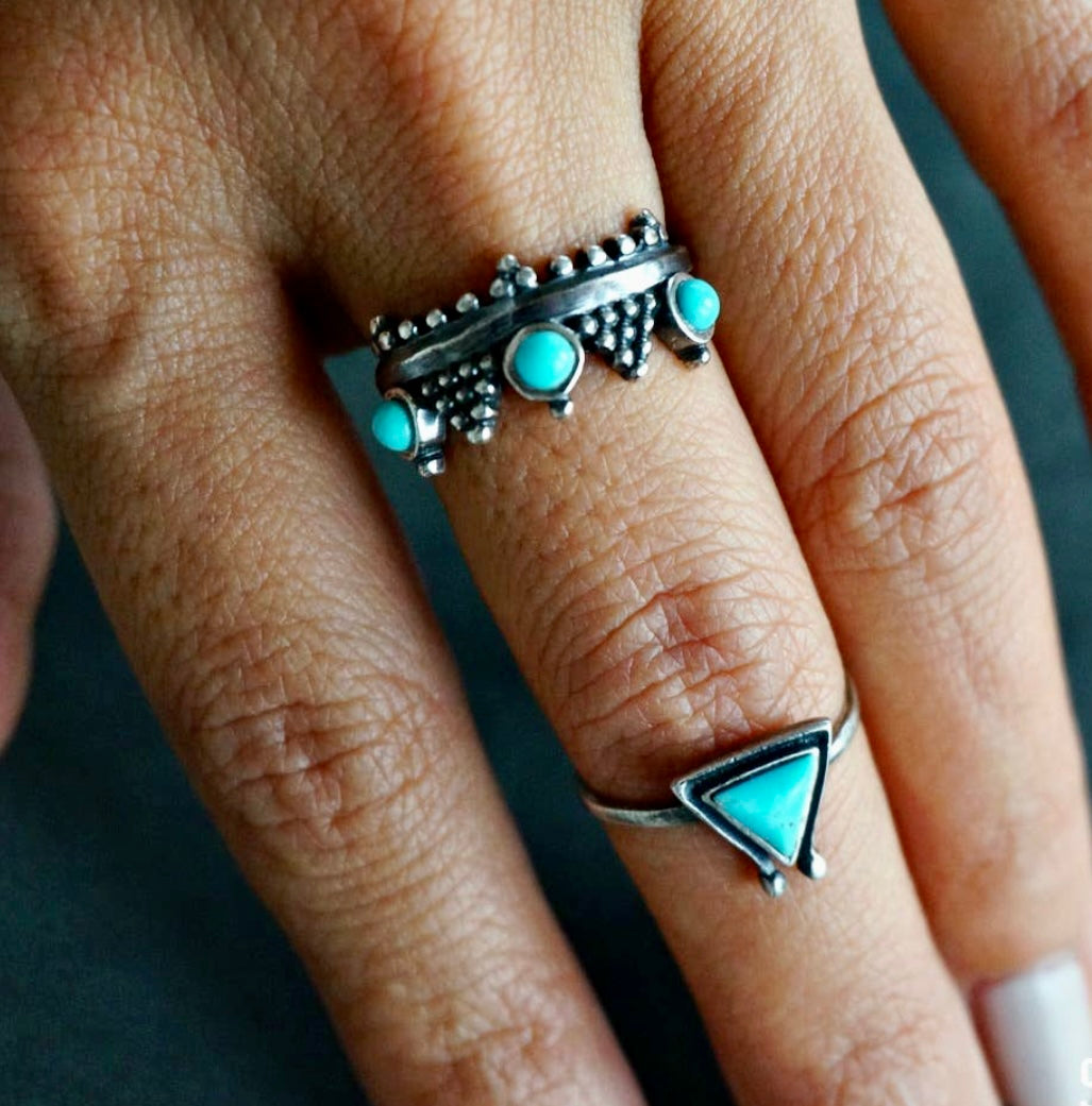 Crown Turquoise Ring