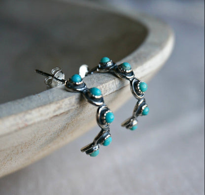 Sams Turquoise Hoops