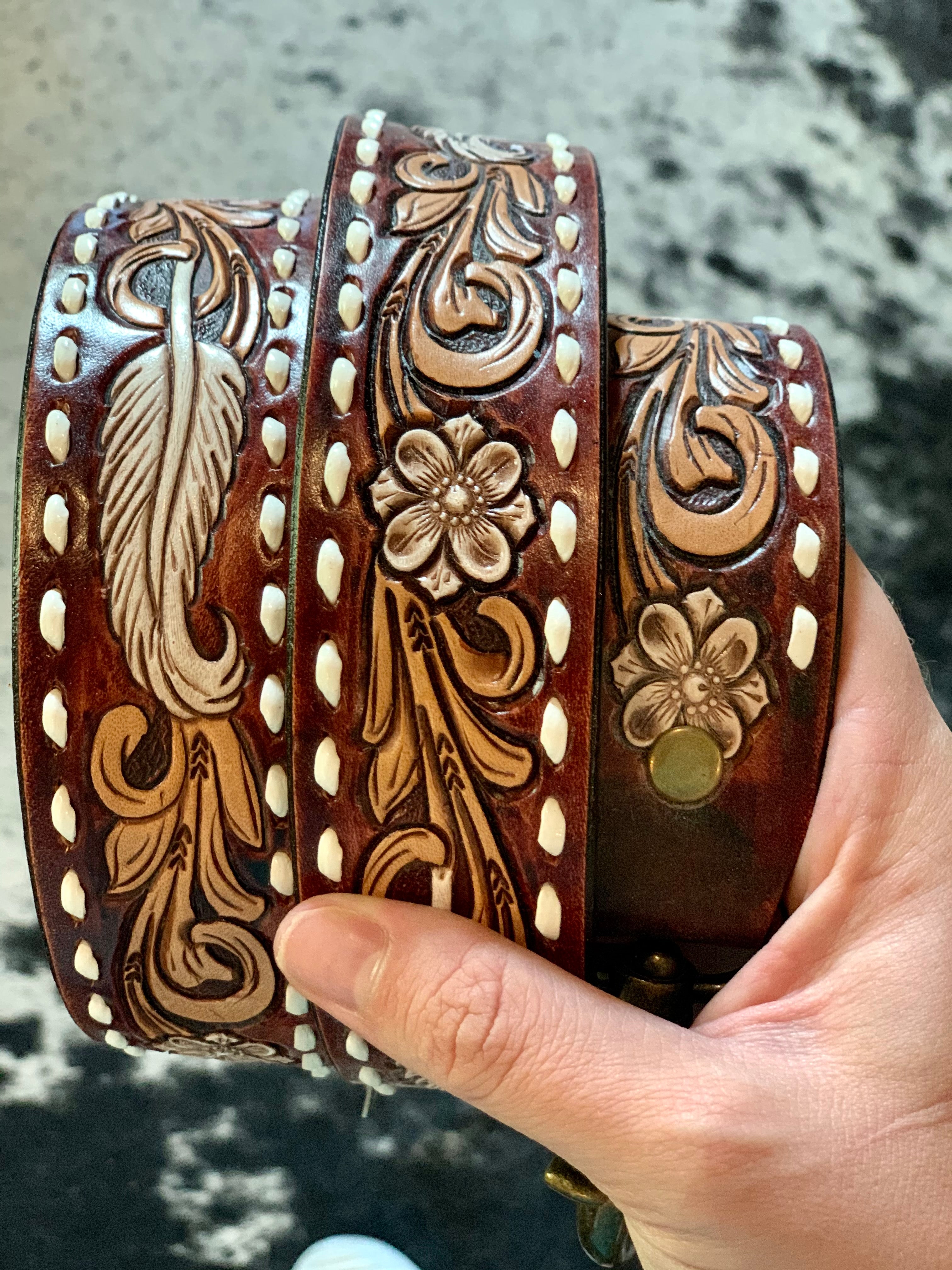 Tooled Leather Purse Straps – Rowdy Western Hippie