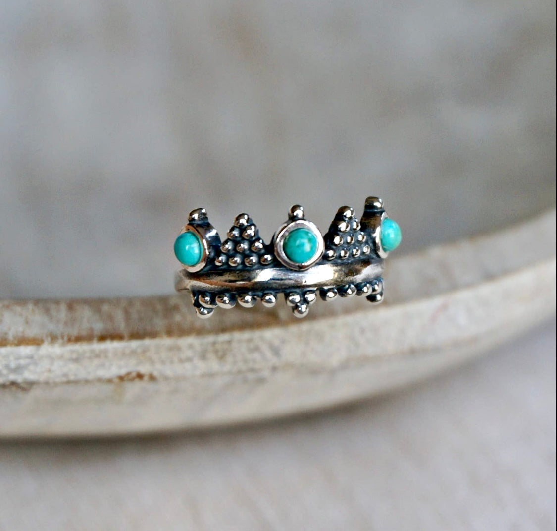 Crown Turquoise Ring